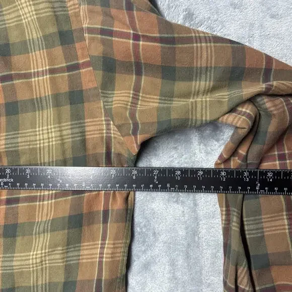 Ralph Lauren Blake Long Sleeve Button Down Shirt Mens Large Brown Green Plaid - Picture 6 of 6